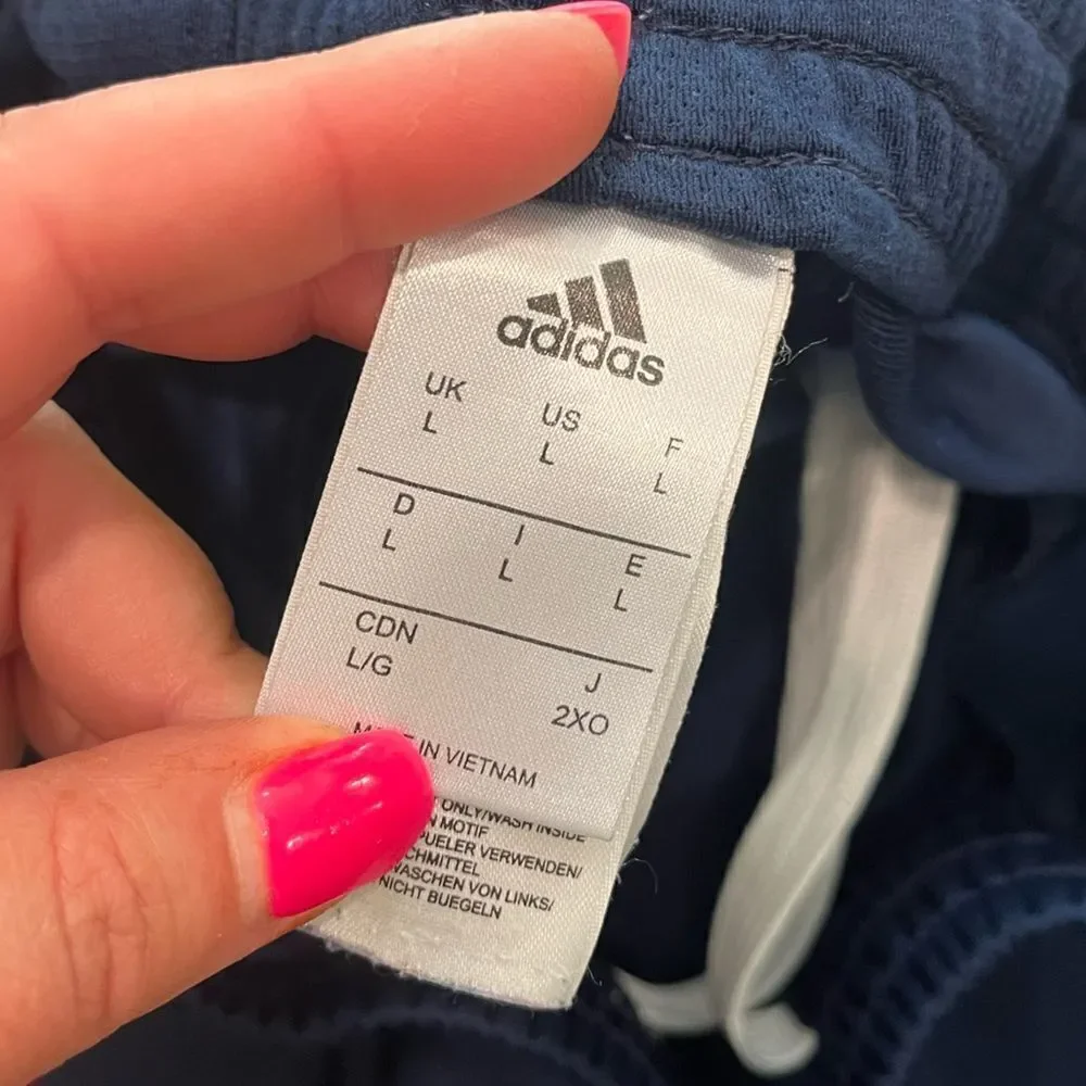 Adidas Navy Athletic Basketball Shorts Size L
